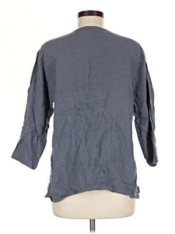 Hot Cotton 3/4 Sleeve Button-Down Shirt (view 2)