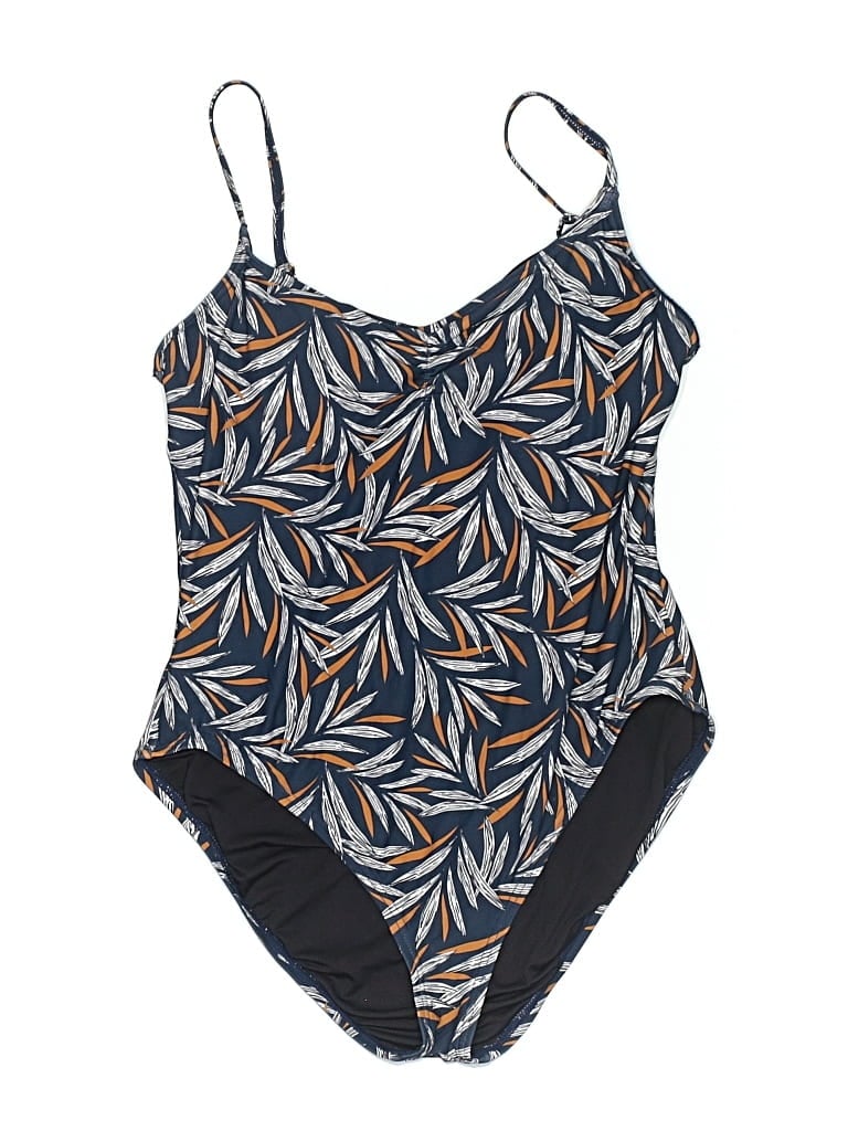 Pre-owned Loft Beach One Piece Swimsuit In Blue