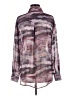 Dynamite 100% Polyester Print Purple Long Sleeve Blouse Size M - photo 2