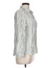 BeachLunchLounge Stripes Silver Long Sleeve Button-Down Shirt Size L - photo 4
