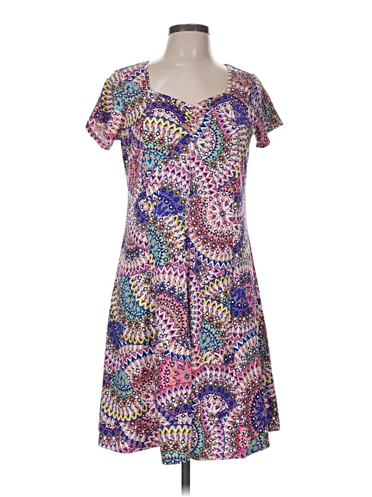 Pre-owned Notations Casual Dress In Purple
