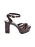 Schutz 100% Leather Brown Sandals Size 5 1/2 - photo 1