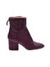 J.Crew Houndstooth Burgundy Ankle Boots Size 7 1/2 - photo 1