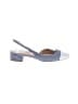 Veronica Beard 100% Leather Stripes Blue Heels Size 8 - photo 1