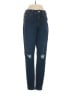Express Hearts Blue Jeans Size 4 - photo 1