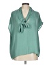 MNG 100% Polyester Teal Sleeveless Blouse Size 10 - photo 1