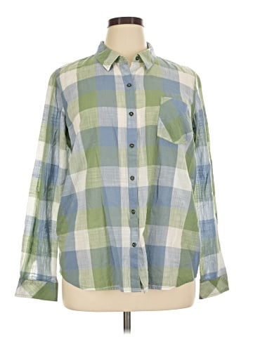 Natural Reflections Long Sleeve Button-Down Shirt (view 1)