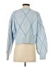 Francesca's Argyle Blue Pullover Sweater Size S - photo 2