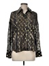 Massimo Dutti Metallic Gold Long Sleeve Blouse Size 6 - photo 1