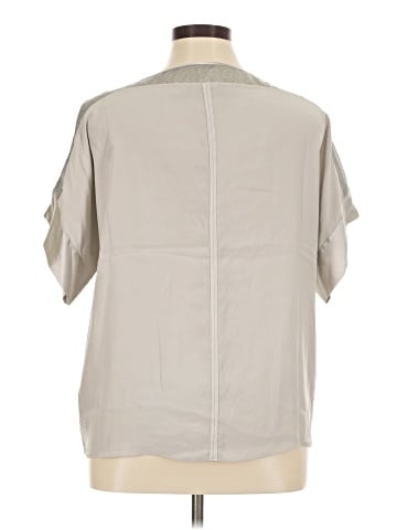 Lafayette 148 New York Short Sleeve Silk Top (view 2)