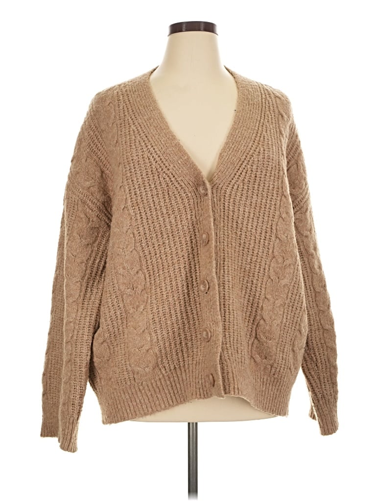 Pre-owned Universal Thread Cardigan Sweater In Tan