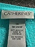 Catherines 100% Acrylic Teal Poncho Size 1X - photo 7