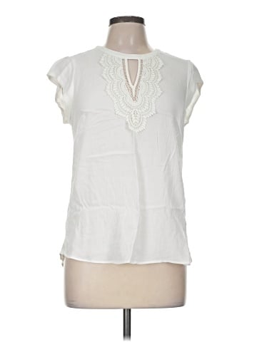 Pale Sky Short Sleeve Blouse (view 1)