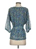 Allison Morgan 100% Polyester Blue 3/4 Sleeve Blouse Size S - photo 2
