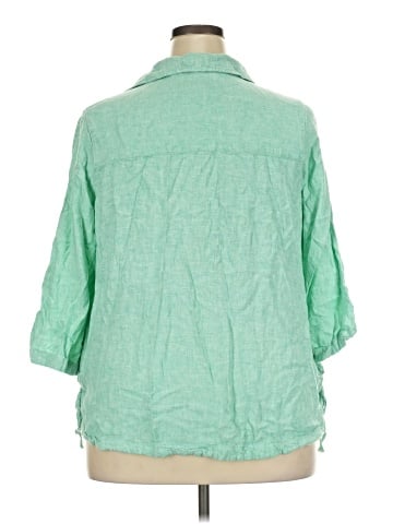 Isaac Mizrahi New York 3/4 Sleeve Button-Down Shirt (view 2)