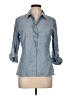 Talbots Blue 3/4 Sleeve Button-Down Shirt Size 12 - photo 1