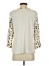 Van Heusen 100% Polyester Animal Print Ivory 3/4 Sleeve Blouse Size XS - photo 2