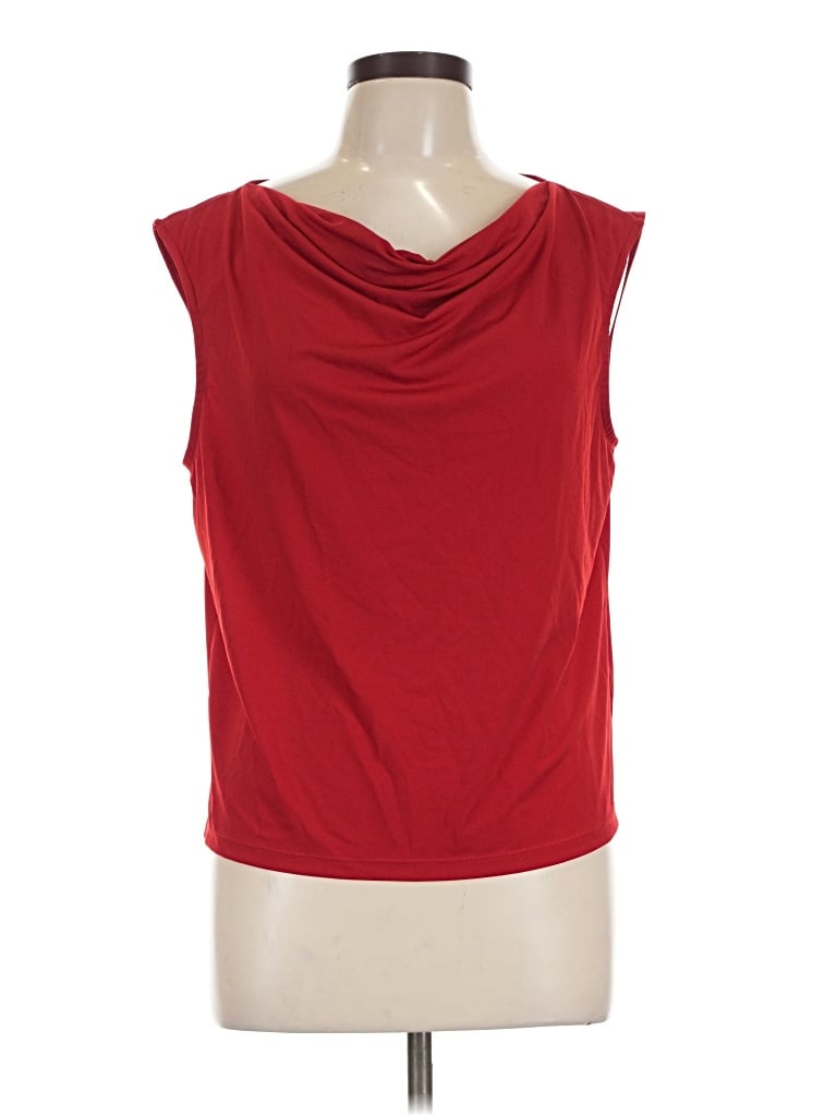 Pre-owned Halara Sleeveless Top Red Cowl Neck Tops