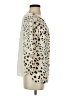 Van Heusen 100% Polyester Animal Print Ivory 3/4 Sleeve Blouse Size XS - photo 4