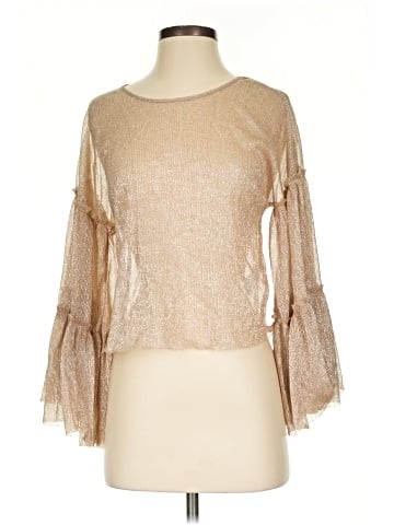 Zara W&B Collection 3/4 Sleeve Blouse (view 1)