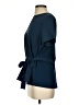 Ann Taylor 100% Polyester Blue Short Sleeve Blouse Size S - photo 5