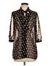 ASOS 100% Polyester Polka Dots Black 3/4 Sleeve Blouse Size 2 - photo 1