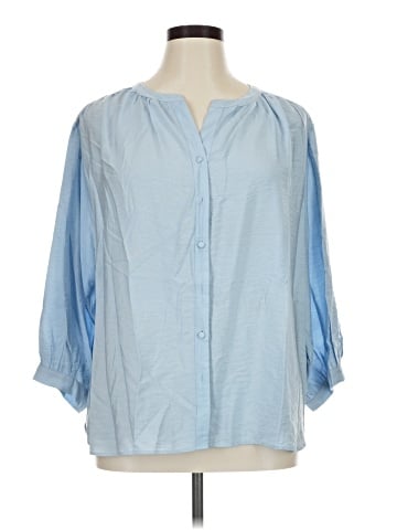 Rose + Olive 3/4 Sleeve Blouse (view 1)
