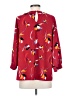 Halogen Floral Red 3/4 Sleeve Blouse Size S - photo 2