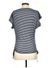 Max Studio Stripes Blue Short Sleeve T-Shirt Size XS - photo 2