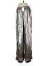H&M 100% Polyester Metallic Silver Casual Pants Size S - photo 2