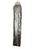 H&M 100% Polyester Metallic Silver Casual Pants Size S - photo 5