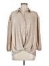 Cato Metallic Tan 3/4 Sleeve Blouse Size M - photo 1