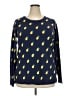 Old Navy 100% Cotton Polka Dots Blue Pullover Sweater Size XXL - photo 1
