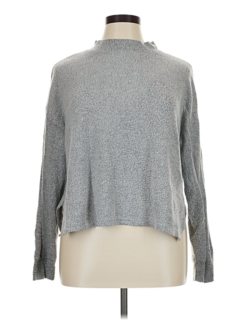 Pre-owned Abound Long Sleeve Top Gray Turtleneck Tops