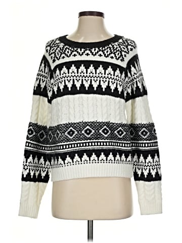 Hem & Thread Pullover Sweater (view 1)