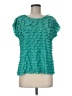 Notations Teal Short Sleeve Blouse Size M - photo 1
