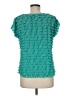 Notations Teal Short Sleeve Blouse Size M - photo 2