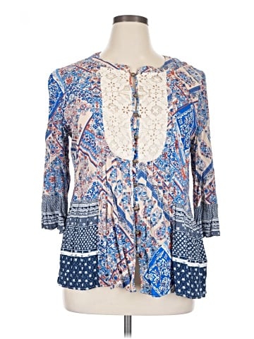Tru Luxe Jeans 3/4 Sleeve Blouse (view 1)