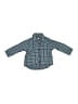 Tea 100% Cotton Plaid Green Long Sleeve Button-Down Shirt Size 12-18 mo - photo 1