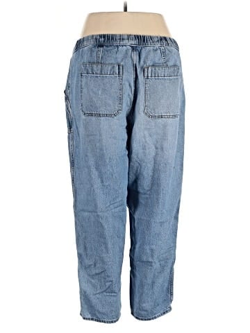 Madewell Pull-On Relaxed Jeans in Beswick Wash (view 2)