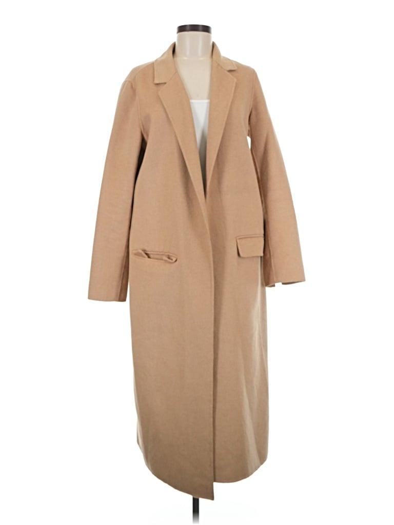 Pre-owned Express Coat In Tan