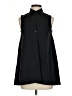PaperWhite Black Sleeveless Button-Down Shirt Size 2 - photo 1