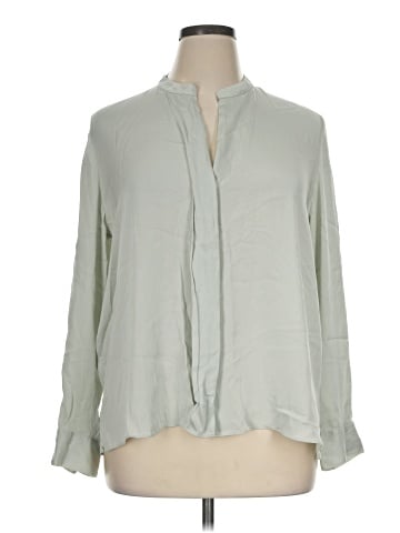 Vince. Long Sleeve Silk Top (view 1)