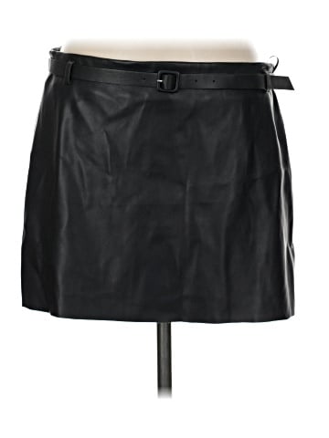 MNG Faux Leather Skirt (view 1)