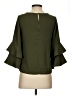 J.Crew 100% Polyester Green 3/4 Sleeve Blouse Size 2 (petite) - photo 2