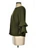 J.Crew 100% Polyester Green 3/4 Sleeve Blouse Size 2 (petite) - photo 5