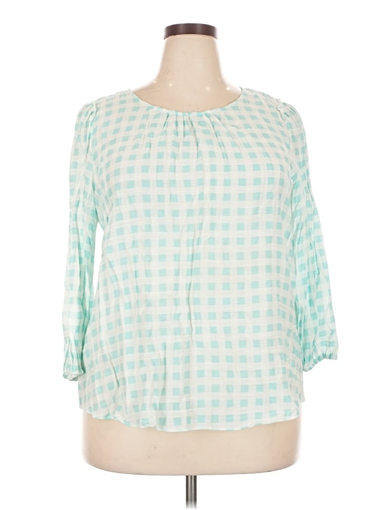 Pre-owned Lauren Conrad Long Sleeve Blouse In Teal