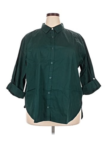 Gloria Vanderbilt 3/4 Sleeve Button-Down Shirt (view 1)