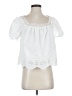 Unbranded 100% Polyester White Short Sleeve Blouse Size XS - photo 1