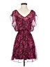 Express 100% Polyester Animal Print Pink Cocktail Dress Size XS - photo 1